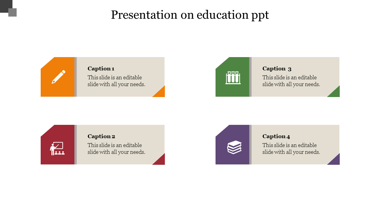 Free - Well-Designed Presentation On Education PPT 4-Node